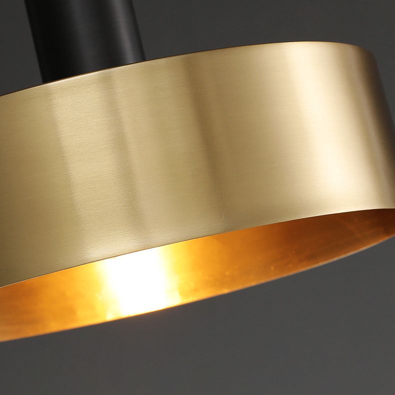 Simple Style Drum-Shaped Pendant Light Fixture Metal Bedroom Hanging Light Fixture