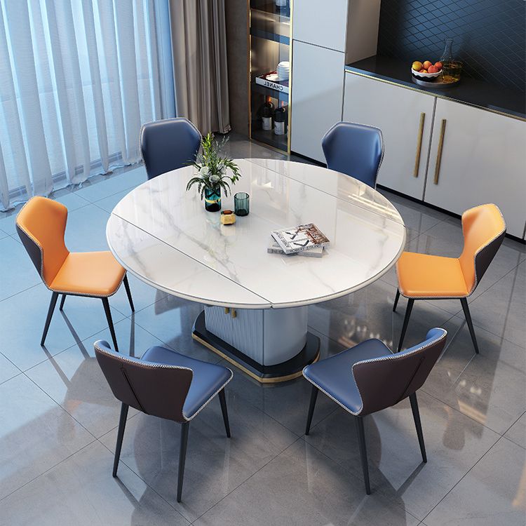 Zeitgenössischer Sinterstein Esszimmer Set faltbare Standardhöhe formelle Esstischmöbel