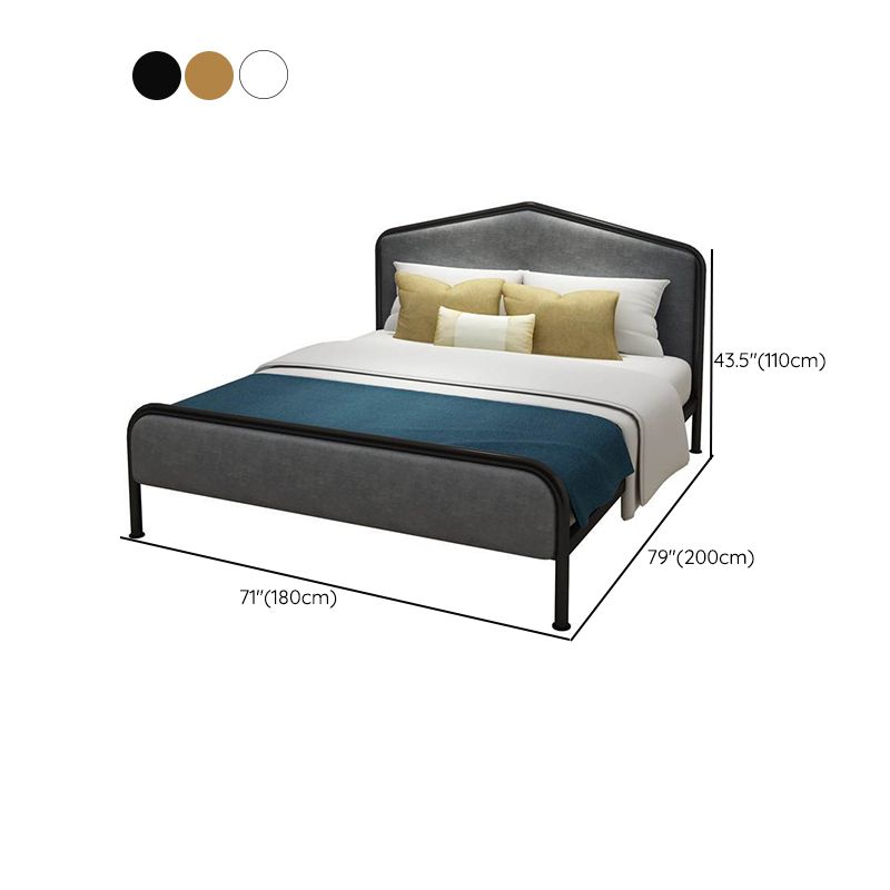 Modern Standard Bed Metal Bed Frame with Headboard and Footboard