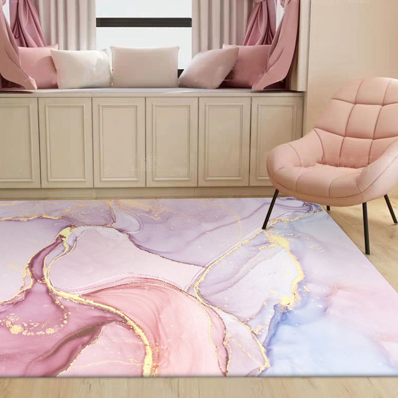 Farbenfroher, trendiger Teppich für den Innenbereich, abstraktes Aquarell, bedruckter Teppich, rutschfester Polyester-Teppich für die Inneneinrichtung