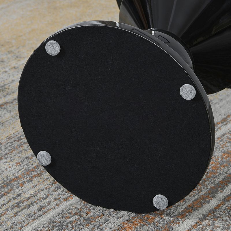 Contemporary End Table Wood Pedestal Round Living Room Side End Table