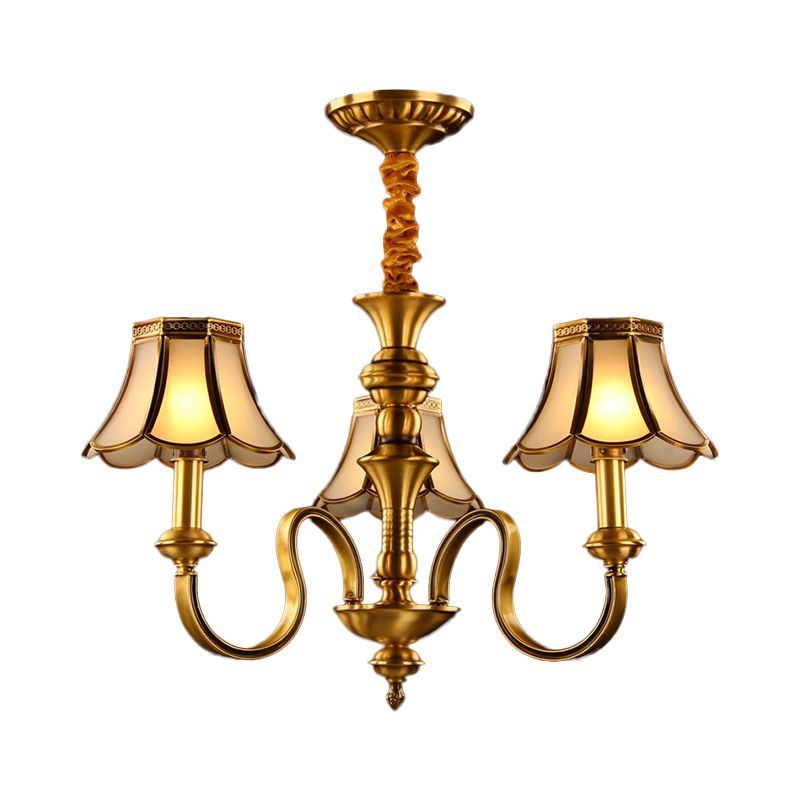 Finitura oro a soffitto radiale sospensione colonialismo metallo 3/5/6 teste soggiorno lampadario a pendente