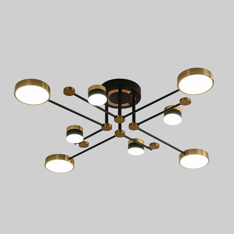 Modern Circular Shape LED Ceiling Lamp Iron Flush Mount for Living Room