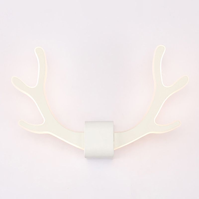 Metallic Antler Sconce Lamp Artistic LED Wall Mounted Lighting Fixture for Bedroom