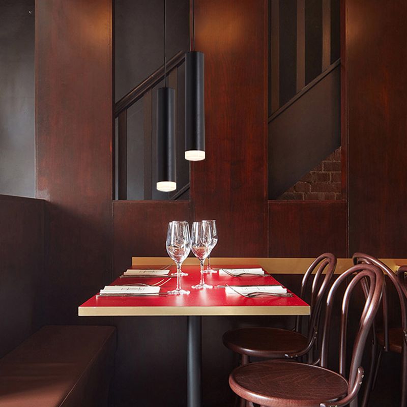 Moderne Röhren Anhänger Beleuchtungskörper Acryl 1 leichte Hanglampen für Esszimmer