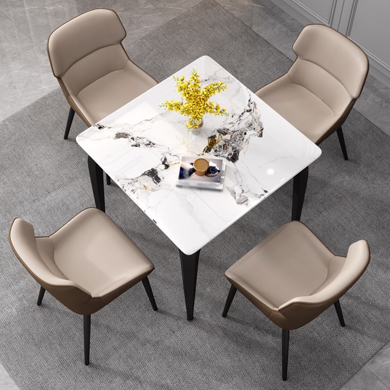 4-foot Stone Furniture Industrial Style Square Dining Table for Indoor