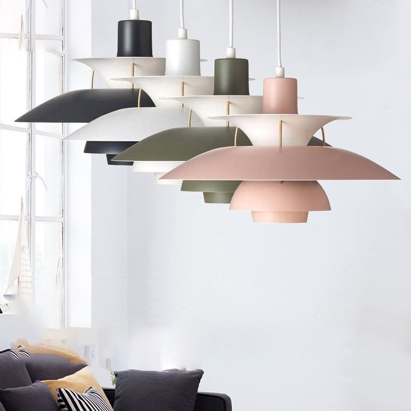 Éclairage pendentif en couches nordiques Métal 1