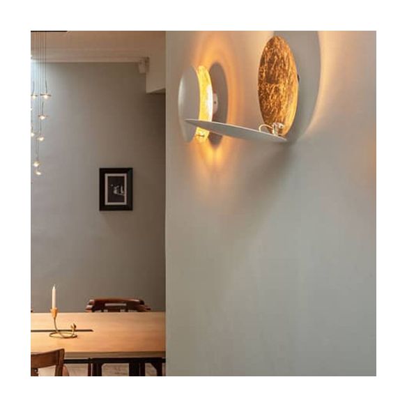 Lampade a sconde circolare in metallo moderno lampada a parete da letto da letto