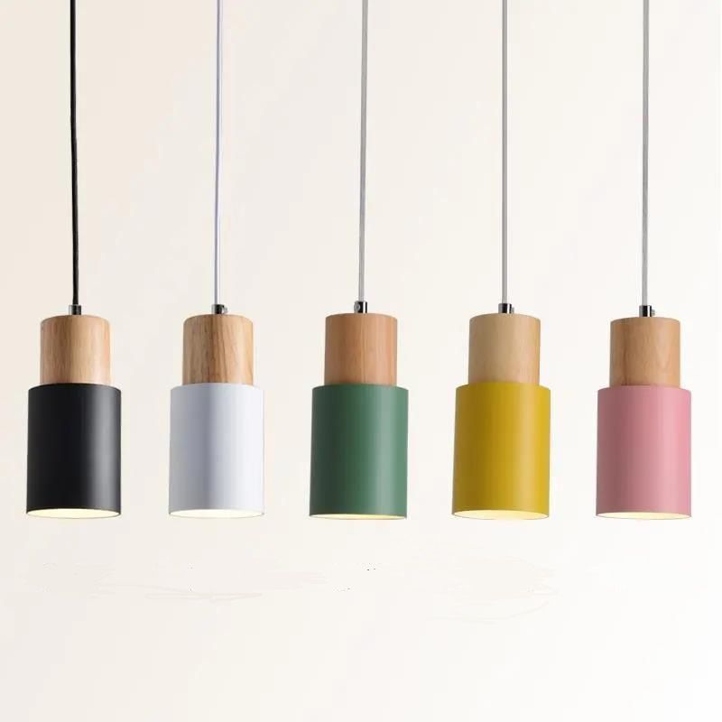 1 Cylindre lumineux Lights Hanging Lighttures Nordic Style Light For Restaurant