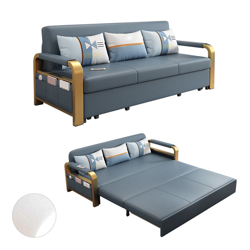 Pillow Included Futon Sofa Bed Square Arms Futon Sleeper Sofa