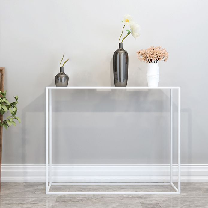 Contemporary Console Table Metal Rectangle Accent Table for Hall