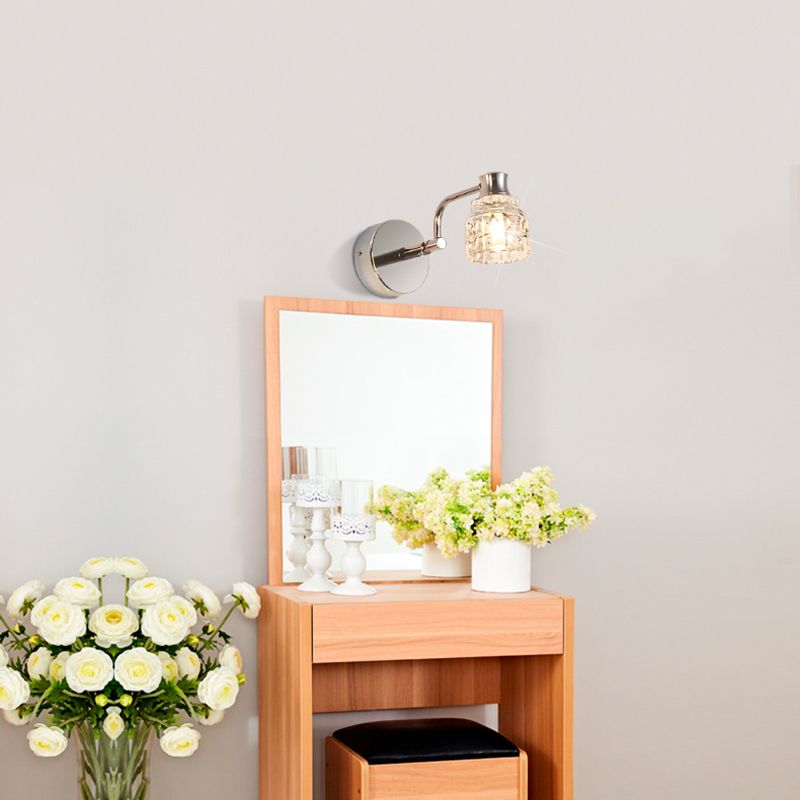 Geometric Vanity Wall Sconce Modern Style Crystal Multi Lights Bathroom Vanity Light