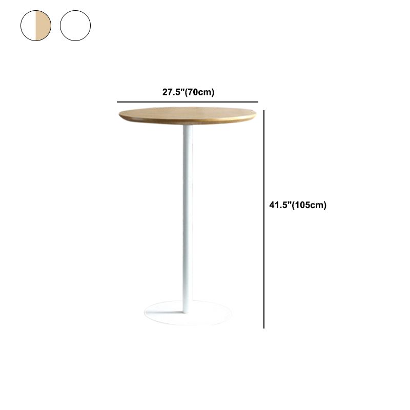 Industrial Solid Wood Bar Table Round Dining Table for Kitchen Living Room