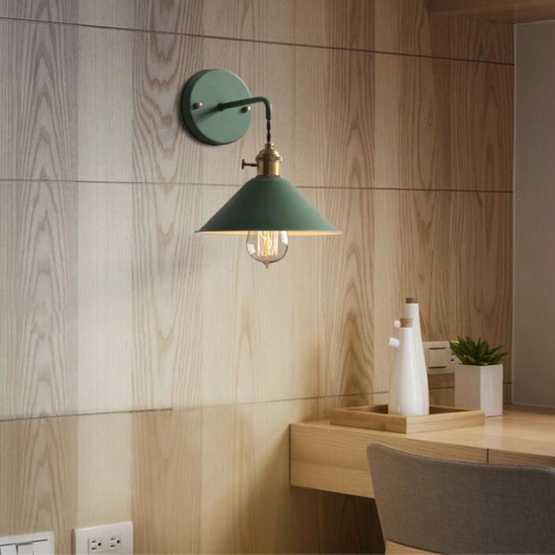 Iluminación de apliques de pared cónica 1 1 cabezal de luz montada en la pared de la pared.