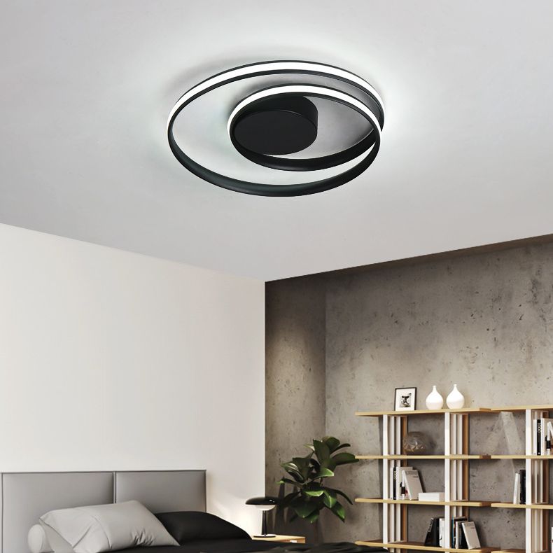 Moderne Minimalistische Indoor LED Plafondlamp Aluminium Lineaire Flush Mount met Silicone Shade
