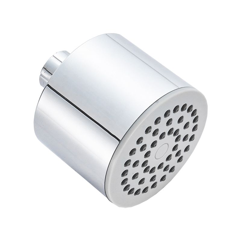 Round Stainless Steel Showerhead in Silver Wall-Mount Showerhead