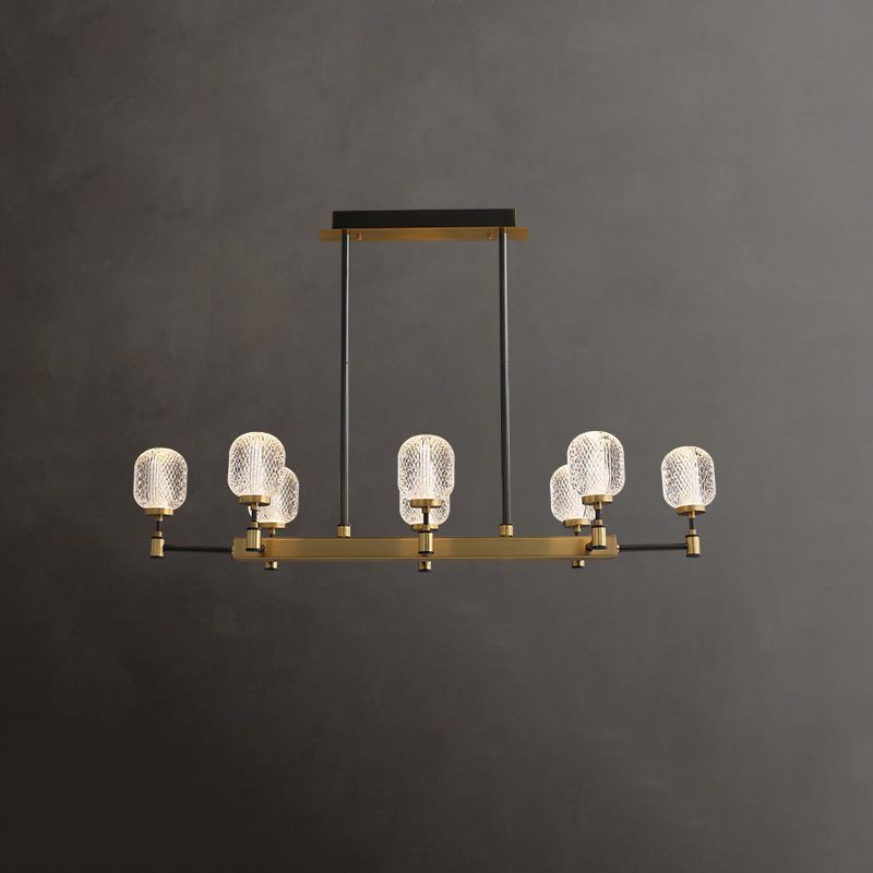 Luces de lámparas de la isla de iluminación lineal Luces de araña colgante moderna