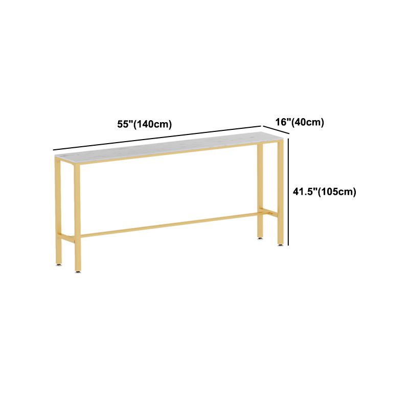 Glam Style Rectangle Bar Table 1/2/7 Pieces Faux Marble Counter Table
