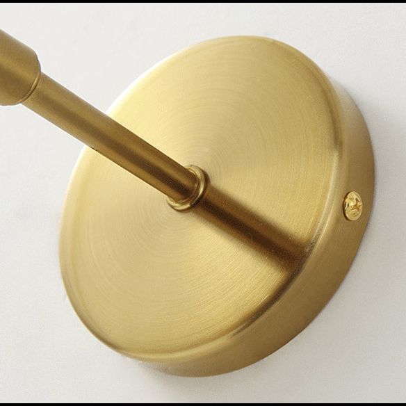 Postmodern Swing Arm Wall Sconce Metallic Wall Mounted Lighting for Coffee Shop