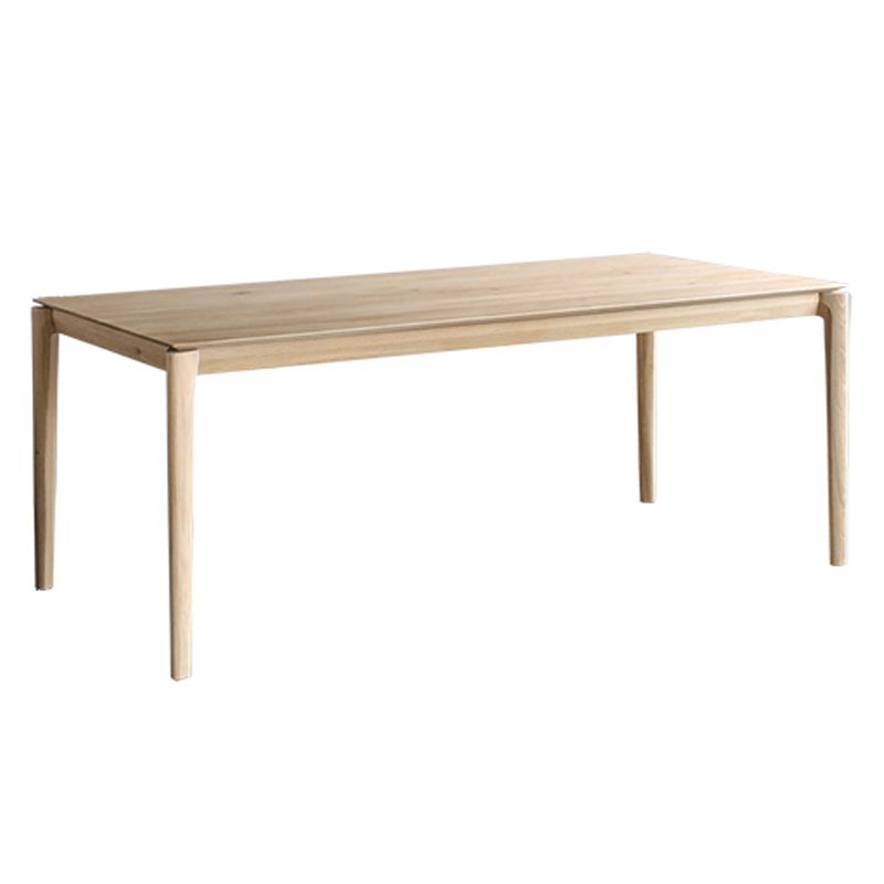 Rectangle Kitchen Dining Table Pine Solid Wood Table Modern with 4 Legs