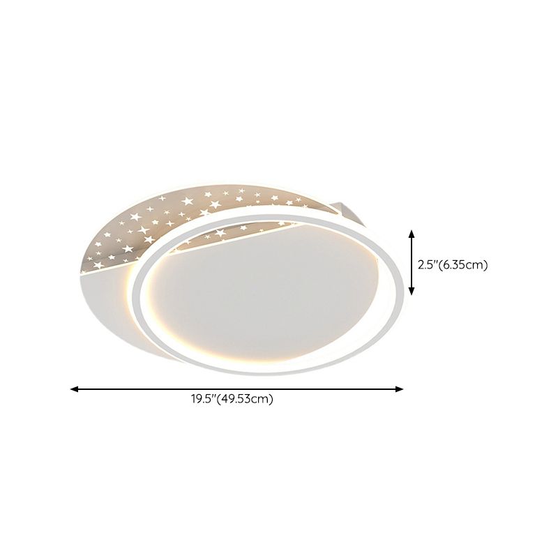 Modern Ceiling Light White LED Ceiling Mount Light with Acrylic Shade for Bedroom