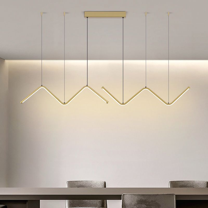 2 Light Linear Island Lights Contemporary Metal Island Lighting Ideas