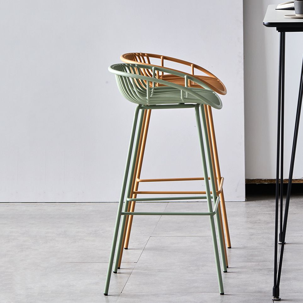 Modern Bar Stool Metal Counter Bar Stool with Metal Legs for Home