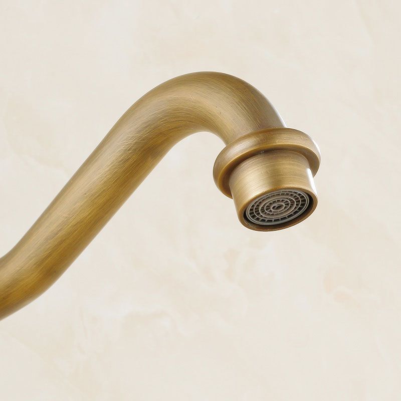 Vintage Tub Faucet Two Cross Handle Faucet Pure Copper Wall Mounted Faucet