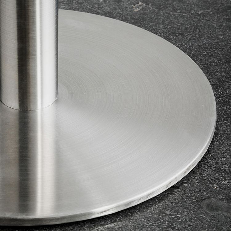 Mesa de comedor industrial mesa de acero inoxidable con base de pedestal para cocina