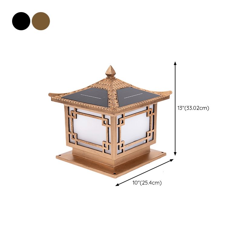 Modern Pillar Lamp Minimalist LED Solar Lighting Fixture for Garden