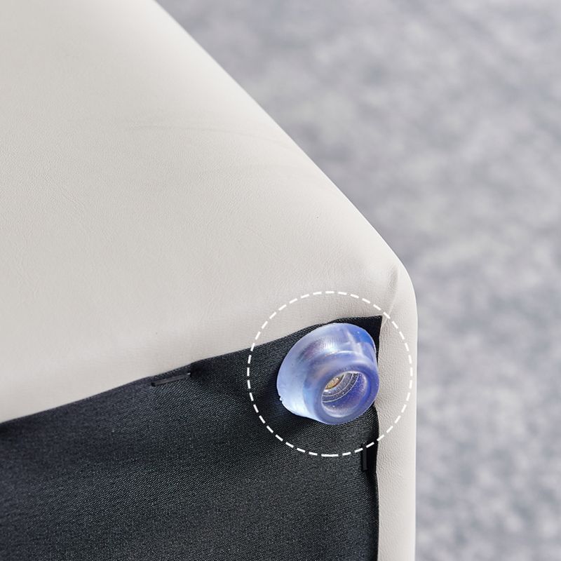 Colorblock Flannel Pouf Modern Simple Square Upholstered Ottoman