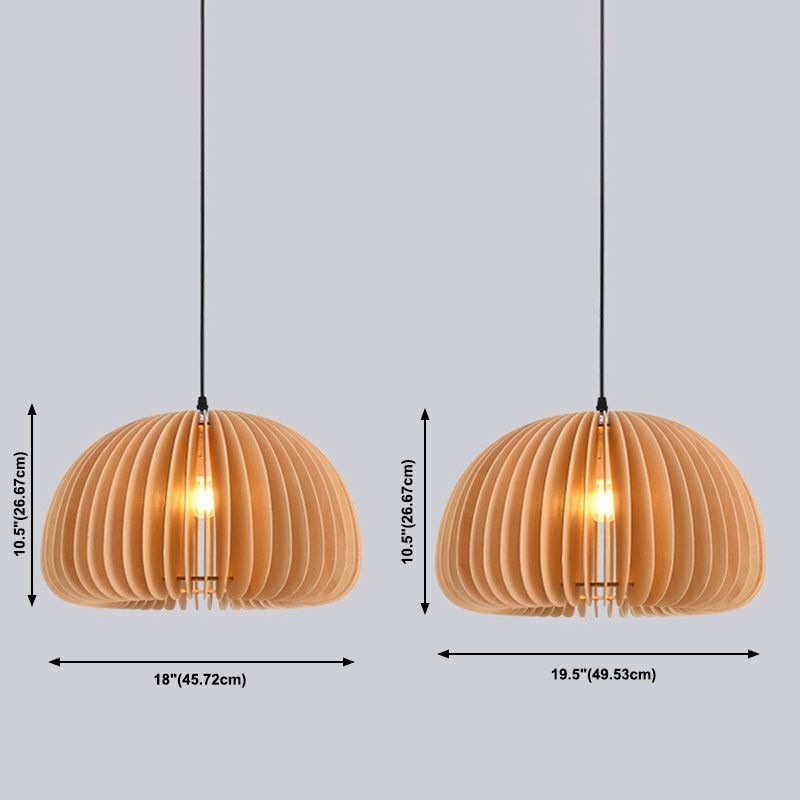 Massive Holzhängerlampe modern einfach einfach nach unten hängen hungehörig für Wohnzimmer Schlafzimmer