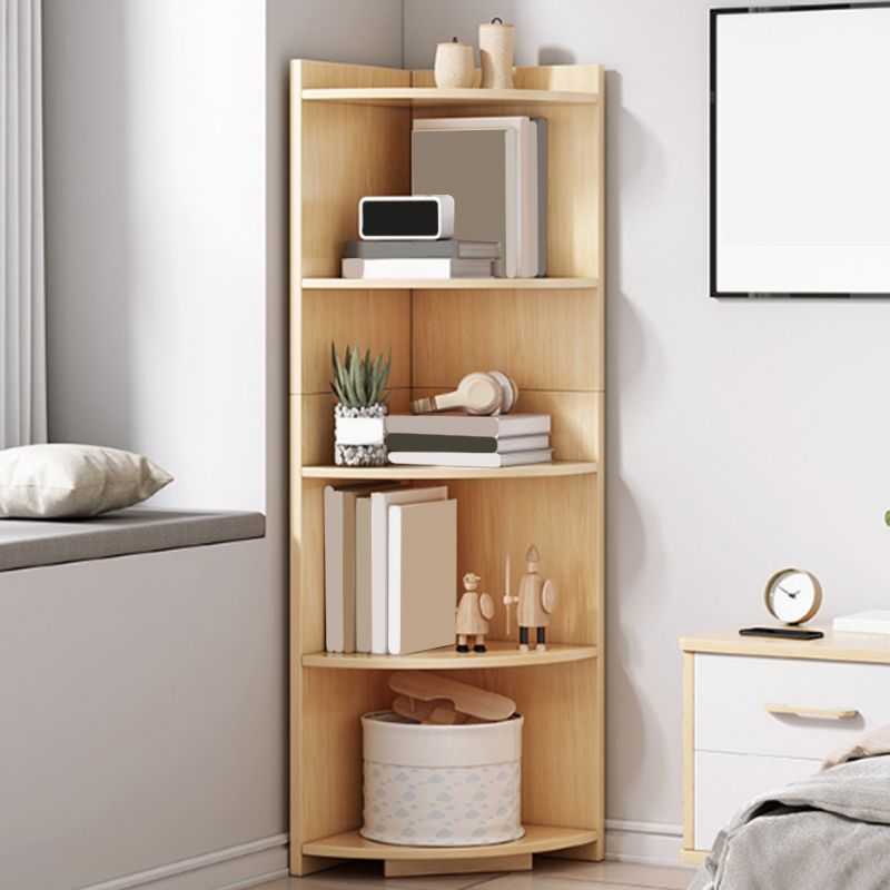 Wooden Triangle Accent Chest with Shelves Contemporary Chest