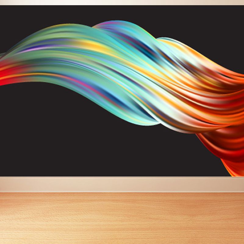 Bright Twist Pattern Mural Decal Moisture Resistant Modern House Interior Wall Art