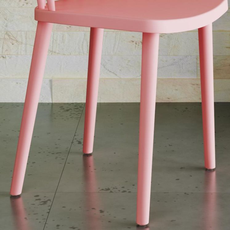 Silla lateral de comedor de cocina escandinava de plástico Silla trasera Windsor