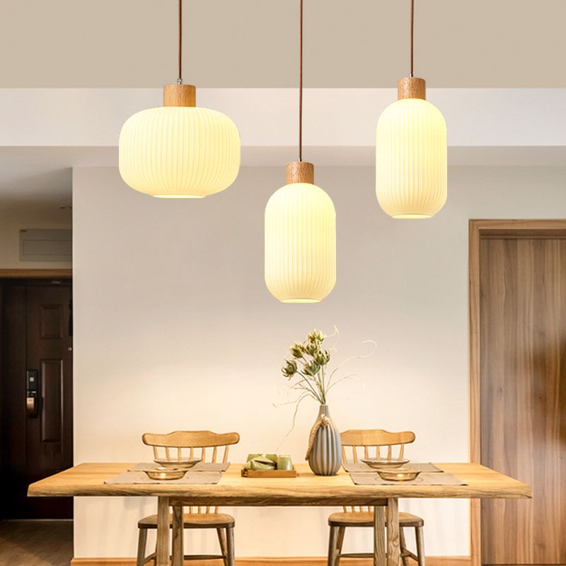 Hanging Light Fixture Modern 1-Light Suspension Pendant Lamp with Glass Shade for Restaurant
