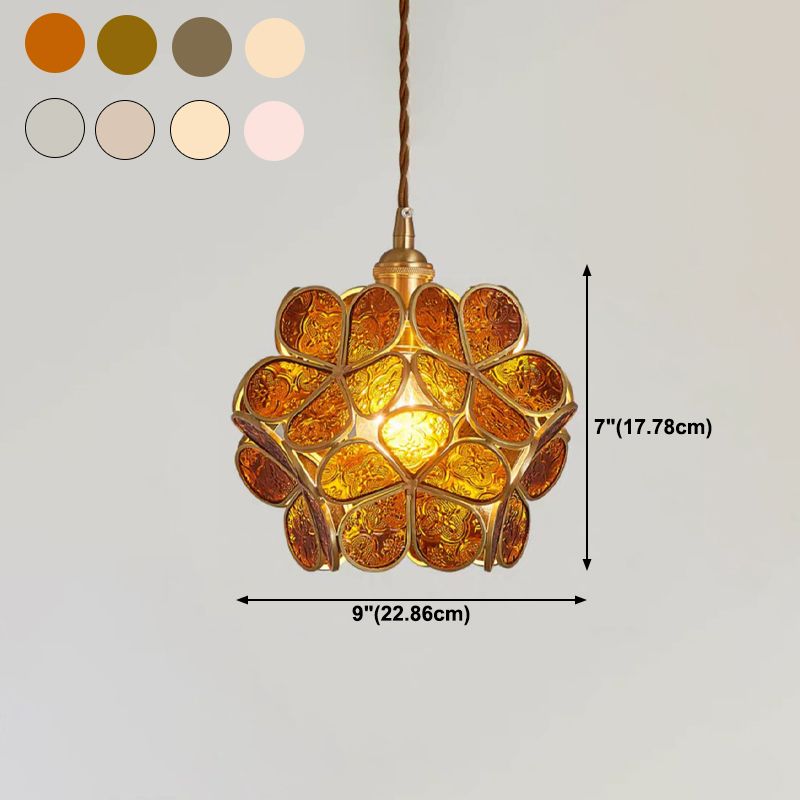 Modern Style Unique Shape Hanging Light Glass 1 Light Hanging Lamp for Bedroom