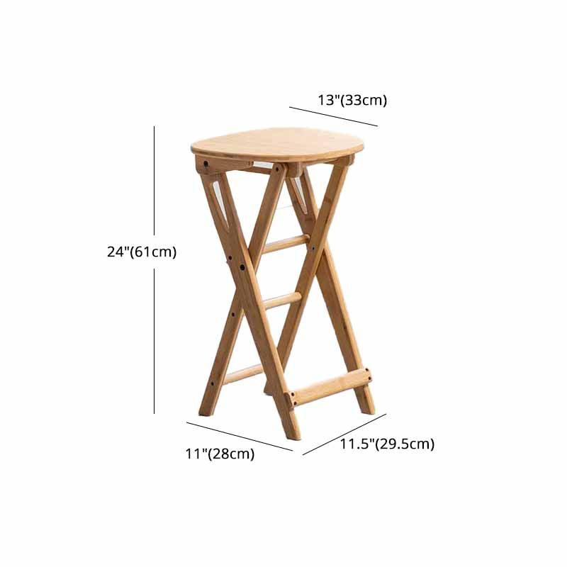 Indoor Minimalism Armless Wood Barstools Folding Counter Stools, 1 Piece
