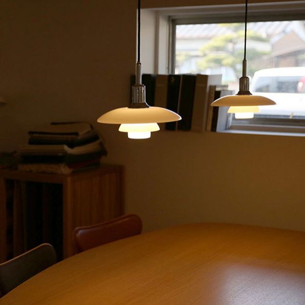 Assayeur d'éclairage pendentif en verre blanc léger en verre blanc clair