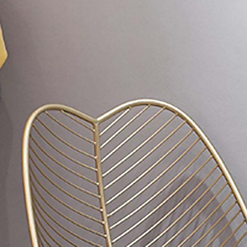 Glam 23.6" Wide Pillow Back Metal Frame 4 Legs Armless Chair