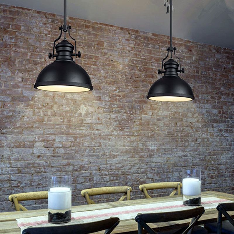 1-Light pivotant joint pendentif commercial éclairage de plafond en métal industriel pour le salon