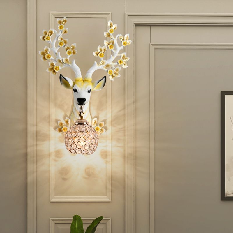 Modern Style Globe Sconce Light Fixtures Metal 1 Light Wall Mounted Lighting