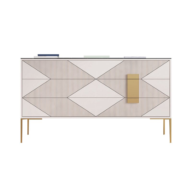 15.6-inch Width Storage Chest Classic Glam Stone Storage Chest Dresser