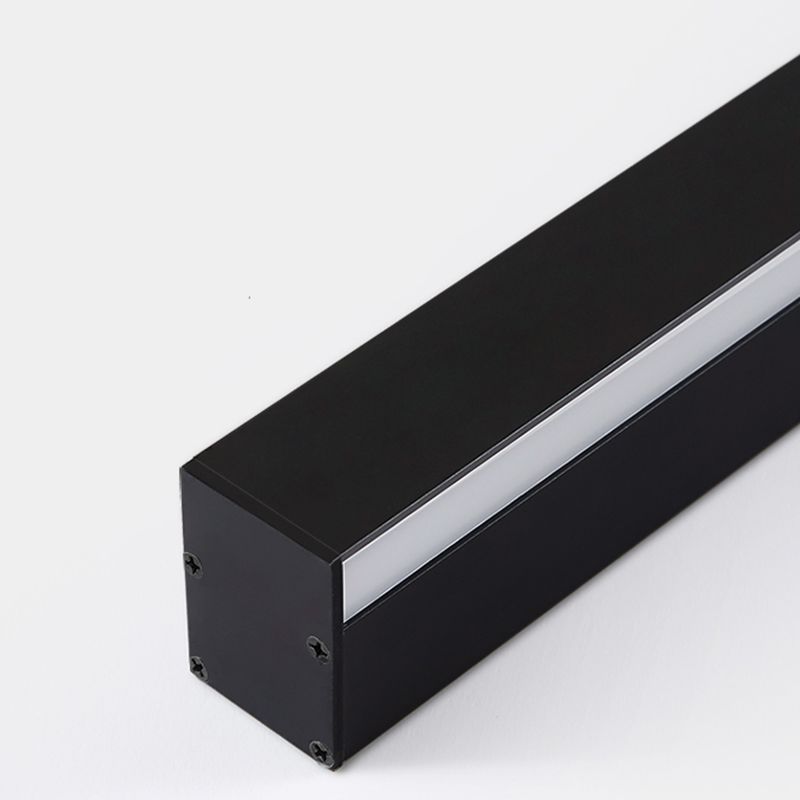 Linearer Schatten Metall Wandleuchte moderne Stil 1 Lichtwandhalterung Beleuchtung in Schwarz