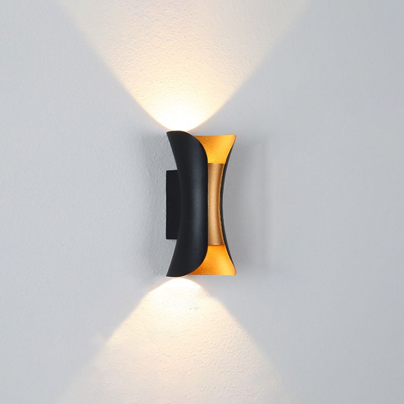 Modern Creative LED Wall Lamp Aluminium Geometric Wall Sconce with Glass Shade