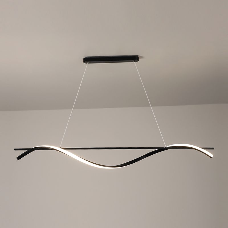 Luci a sospensione moderna nera Luci lampadari minimalisti per soggiorno