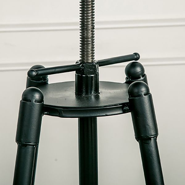Modern Armless Rotatable Counter Stool Iron Bar Stool with Pedal