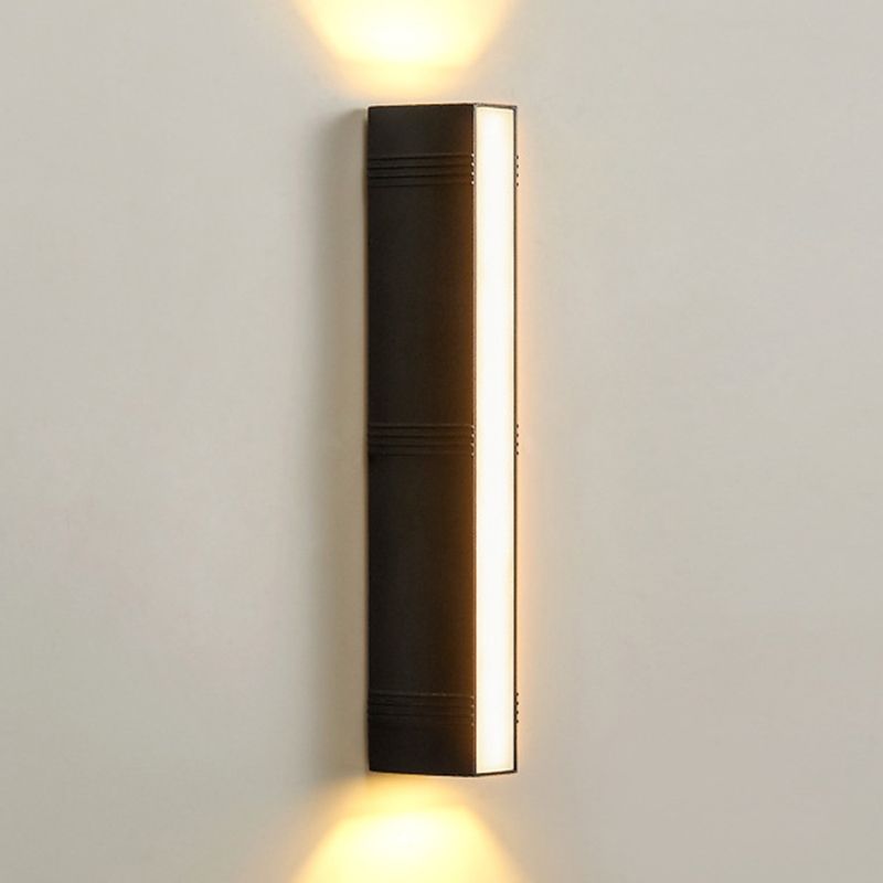 1 Light Rectangle Flush Mount Wall Sconce Modern Metal Wall Light Sconces