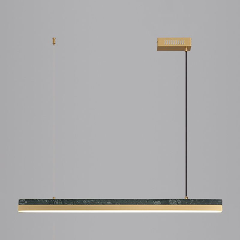 Modern Style Linear Island Light Fixture Metal 1- Light Island Lighting Fixture