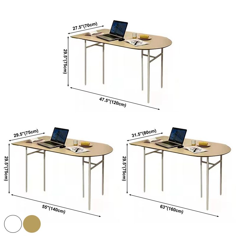 Minimalist Gold Solid Wood Dining Table Standard Kitchen Dining Table with 6 Legs Base